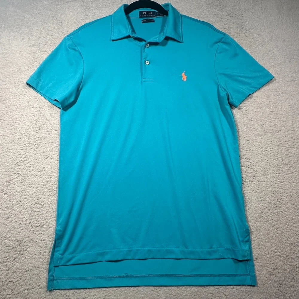 Polo Ralph Lauren Polo Shirt Mens S Blue Performance Short Sleeve Pony Logo